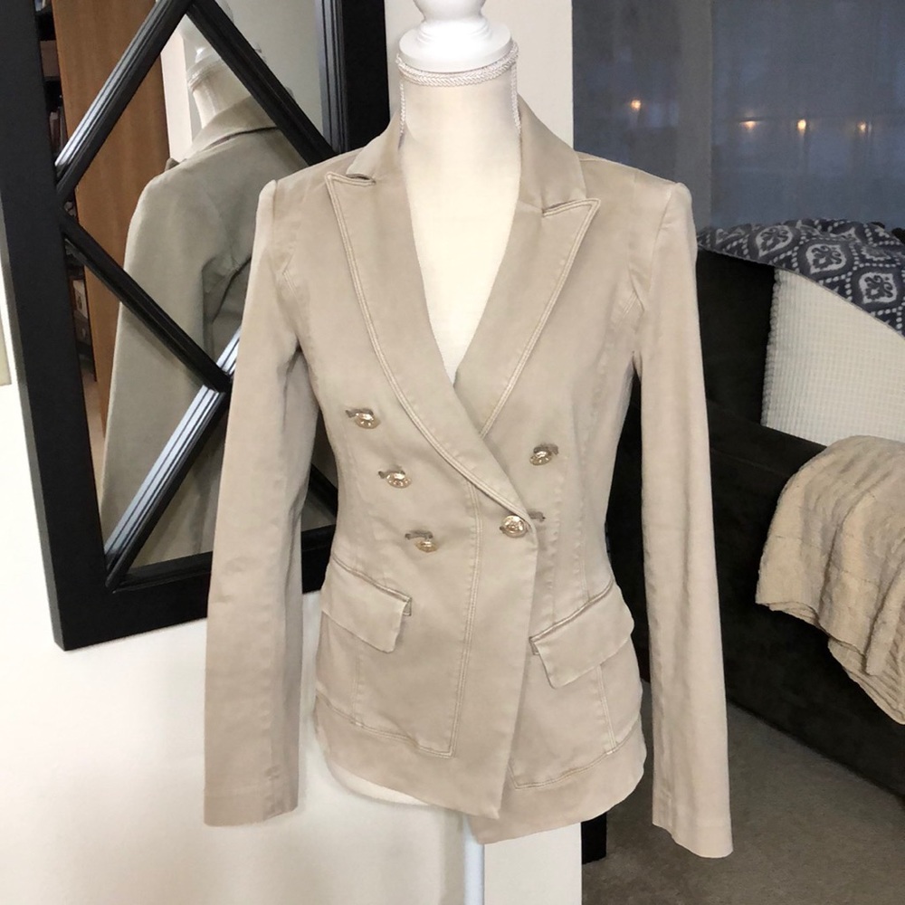 WHITE HOUSE BLACK MARKET Khaki Blazer,size 0